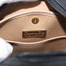 Christian Dior Trotter Canvas Umhängetasche PVC Schwarz Gold Auth BA13023-16