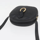 Christian Dior Trotter Canvas Umhängetasche PVC Schwarz Gold Auth BA13023-6