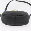 Christian Dior Trotter Canvas Umhängetasche PVC Schwarz Gold Auth BA13023-9