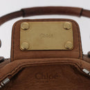 Chloe Paddington Hand Bag Leather Brown Gold Silver Auth BA13024M-18