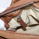 Chloe Paddington Hand Bag Leather Brown Gold Silver Auth BA13024M-23
