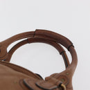 Chloe Paddington Hand Bag Leather Brown Gold Silver Auth BA13024M-8