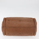 Chloe Paddington Hand Bag Leather Brown Gold Silver Auth BA13024M-9