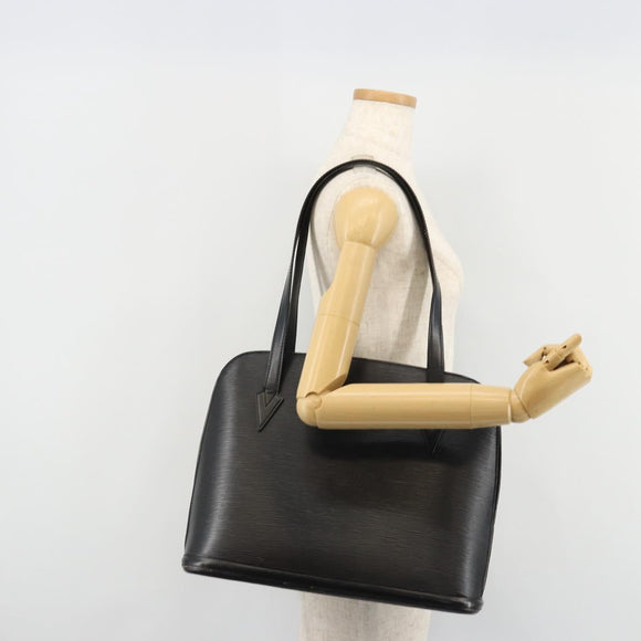 LOUIS VUITTON Epi Lussac Schultertasche Schwarz M52282 LV Auth BA13025