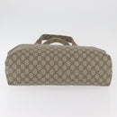GUCCI GG Supreme Web Sherry Line Tote Bag PVC Beige Gold 211134 Auth BA13026-7
