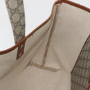 GUCCI GG Supreme Web Sherry Line Tote Bag PVC Beige Gold 211134 Auth BA13026-21