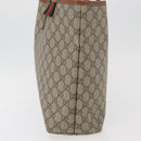 GUCCI GG Supreme Web Sherry Line Tote Bag PVC Beige Gold 211134 Auth BA13026-4