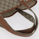 GUCCI GG Supreme Web Sherry Line Tote Bag PVC Beige Gold 211134 Auth BA13026-9