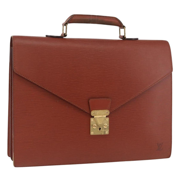 LOUIS VUITTON Epi Serviette Conseiller Briefcase Brown M54423 LV Auth BA13027