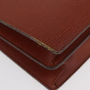 LOUIS VUITTON Epi Serviette Conseiller Briefcase Brown M54423 LV Auth BA13027-15