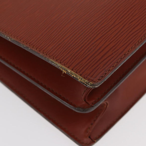 LOUIS VUITTON Epi Serviette Conseiller Briefcase Brown M54423 LV Auth BA13027
