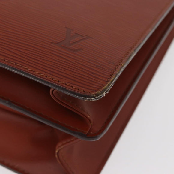 LOUIS VUITTON Epi Serviette Conseiller Briefcase Brown M54423 LV Auth BA13027