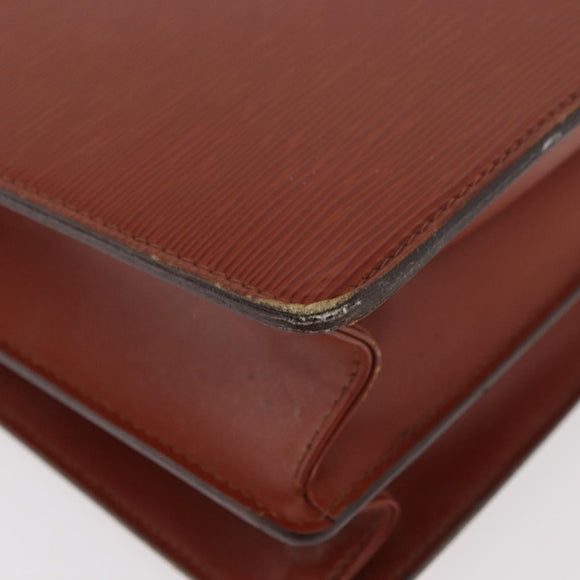 LOUIS VUITTON Epi Serviette Conseiller Briefcase Brown M54423 LV Auth BA13027