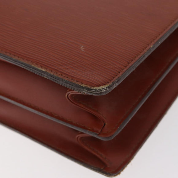 LOUIS VUITTON Epi Serviette Conseiller Briefcase Brown M54423 LV Auth BA13027