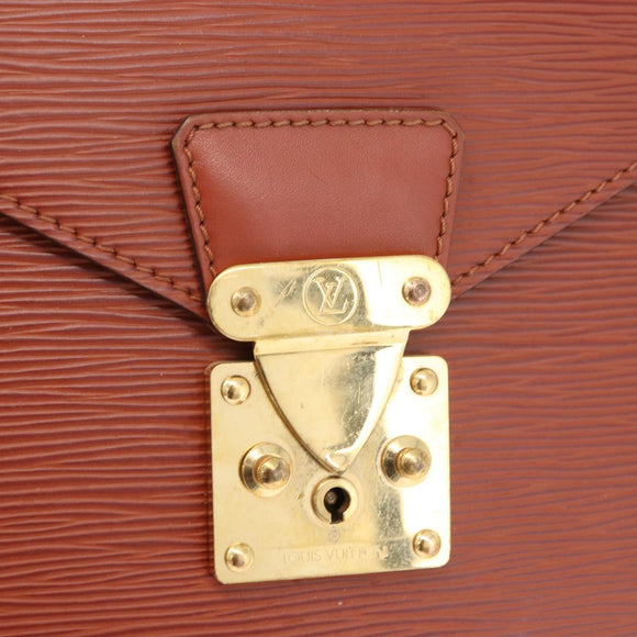 LOUIS VUITTON Epi Serviette Conseiller Briefcase Brown M54423 LV Auth BA13027