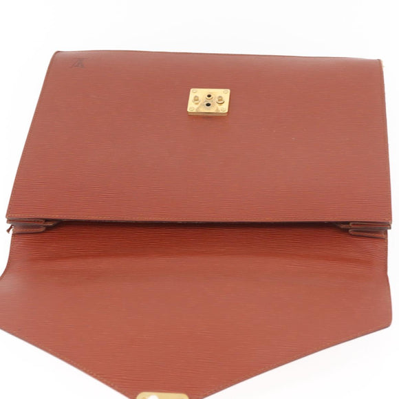 LOUIS VUITTON Epi Serviette Conseiller Briefcase Brown M54423 LV Auth BA13027