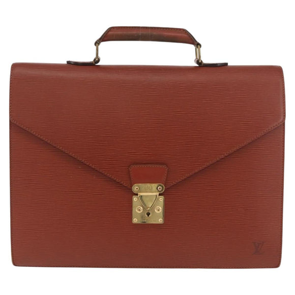 LOUIS VUITTON Epi Serviette Conseiller Briefcase Brown M54423 LV Auth BA13027