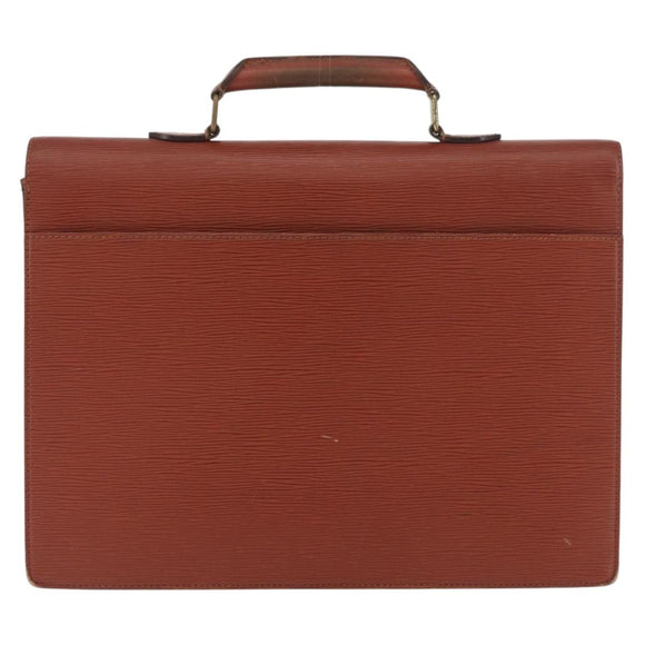 LOUIS VUITTON Epi Serviette Conseiller Briefcase Brown M54423 LV Auth BA13027