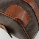 CELINE Macadam Canvas Boston Bag PVC Leder Braun Gold Auth BA13029-16
