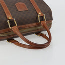 CELINE Macadam Canvas Boston Bag PVC Leder Braun Gold Auth BA13029-7