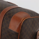 CELINE Macadam Canvas Boston Bag PVC Leder Braun Gold Auth BA13030-14