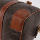 CELINE Macadam Canvas Boston Bag PVC Leder Braun Gold Auth BA13030-16