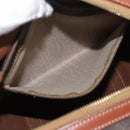CELINE Macadam Canvas Boston Bag PVC Leder Braun Gold Auth BA13030-22