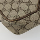GUCCI GG Supreme Umhängetasche PVC Beige Gold Auth BA13033-14