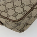 GUCCI GG Supreme Umhängetasche PVC Beige Gold Auth BA13033-16