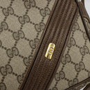 GUCCI GG Supreme Umhängetasche PVC Beige Gold Auth BA13033-17