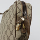 GUCCI GG Supreme Umhängetasche PVC Beige Gold Auth BA13033-10