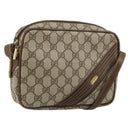 GUCCI GG Supreme Umhängetasche PVC Beige Gold Auth BA13033-1