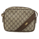 GUCCI GG Supreme Umhängetasche PVC Beige Gold Auth BA13033-13