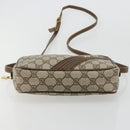 GUCCI GG Supreme Umhängetasche PVC Beige Gold Auth BA13033-5
