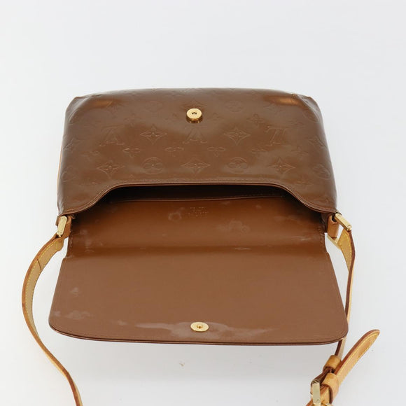 LOUIS VUITTON Monogram Vernis Thompson Street Bag Bronze M91124 LV Auth BA13035