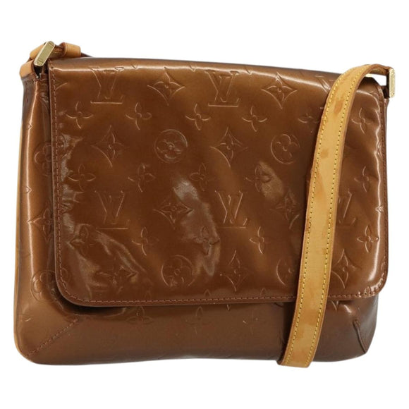 LOUIS VUITTON Monogram Vernis Thompson Street Bag Bronze M91124 LV Auth BA13035