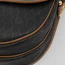 Christian Dior Honeycomb Canvas Umhängetasche PVC Schwarz Gold Auth BA13036-9