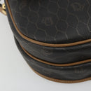 Christian Dior Honeycomb Canvas Umhängetasche PVC Schwarz Gold Auth BA13036-14