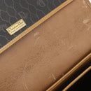 Christian Dior Honeycomb Canvas Umhängetasche PVC Schwarz Gold Auth BA13036-11