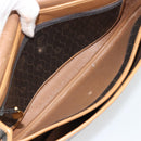 Christian Dior Honeycomb Canvas Umhängetasche PVC Schwarz Gold Auth BA13036-12