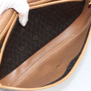 Christian Dior Honeycomb Canvas Umhängetasche PVC Schwarz Gold Auth BA13036-23