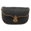 Christian Dior Honeycomb Canvas Umhängetasche PVC Schwarz Gold Auth BA13036-13
