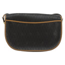 Christian Dior Honeycomb Canvas Umhängetasche PVC Schwarz Gold Auth BA13036-2