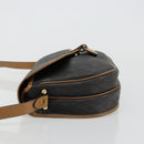 Christian Dior Honeycomb Canvas Umhängetasche PVC Schwarz Gold Auth BA13036-4