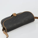 Christian Dior Honeycomb Canvas Umhängetasche PVC Schwarz Gold Auth BA13036-6