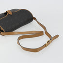 Christian Dior Honeycomb Canvas Umhängetasche PVC Schwarz Gold Auth BA13036-7