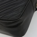 CHANEL V Stitch Chain Shoulder Bag Lamb Skin Black Gold CC Auth BA13037-12