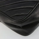 CHANEL V Stitch Chain Shoulder Bag Lamb Skin Black Gold CC Auth BA13037-13