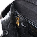 Salvatore Ferragamo Vala Schoudertas Satijn Zwart Goud Auth BA13042A-20