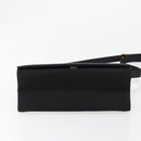 Salvatore Ferragamo Vala Schoudertas Satijn Zwart Goud Auth BA13042A-9